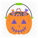Trick Or Treat Candy Bag Pumpkin Icon