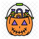 Trick Or Treat Candy Bag Pumpkin Icon
