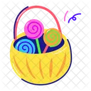 Candy Basket Candy Bucket Food Basket Icône
