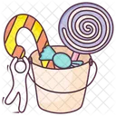 Halloween Candy Candy Basket Candy Bucket Icon