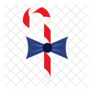 Candy Cane Bow Candy Stick Icon