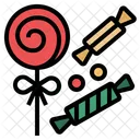 Candy Cane Lollipop Sweets Icon