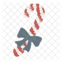 Candy Cane Festive Bow Icon