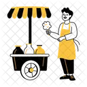 Chariot De Bonbons Stand Vendeur Icon