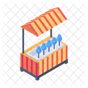 Candy Stall Sweet Cart Food Stall Icon