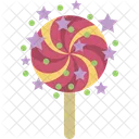Candy Stick Confectionery Lollipop Icon