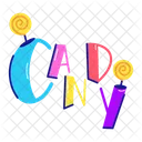 Candy Typography Candy Word Candy Letters Icon