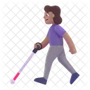 With White Cane Icon