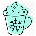 Icone Quente Cacau Caneca Cor Sombra Linha Fina Icon