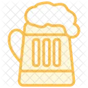 Icone De Linha Duotonica De Caneca De Cerveja Ícone