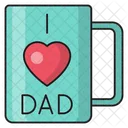 Ilovedad Pai Copo Ícone