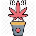 Cannabis Flowering Plant Gardening Icon