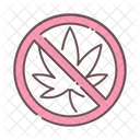 Cannabis Abuse Prohibited Prohibit Icon