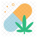 Cannabis Capsule Marijuana Pill Medical Weed Icône