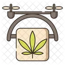 Cannabis Drohnenlieferung Icon