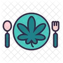 Cannabis-Lebensmittel  Symbol