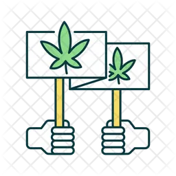 Cannabis legalization protest  Icon