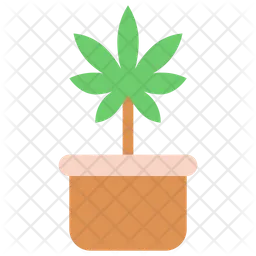 Cannabis Plant Pot  Icon