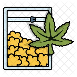 Cannabis Plastic Bag  Icon