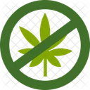 Cannabis Prohibition Sign  Icon