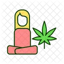 Cannabis Therapie Stress Symbol