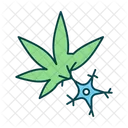 Cannabis und Neuronen  Symbol