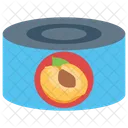 Canned Peach Fruit Icon