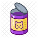 Canned Food Cat Open Icon
