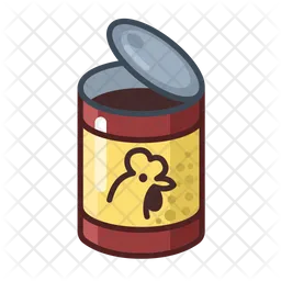 Canned chicken open  Icon