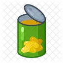 Canned Food Corn Open Icon