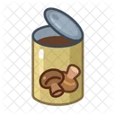 Canned Food Mushrooms Open Icon