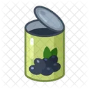 Canned Food Olives Black Open Icon
