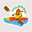 Canoe Kayaking Boating Icon