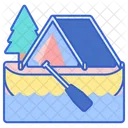 Canoe Camping  Icon