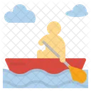 Canoeing Boat River Icon