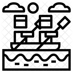 카누 타기  아이콘