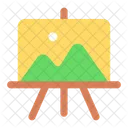 Canvas Painting Hills Icon