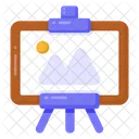 Easel Board Painting Artwork Icon