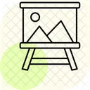 Canvas Stand Minimal Outline Icon