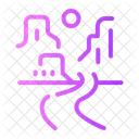 Canyon Nature Scenery Icon