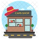 Cap Store Garment Store Commercial Building Icon