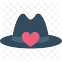 Cap with heart  Icon