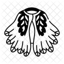 Capa De Plumas Vestido Prenda Icono