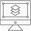 Capas De Borde Fino Icono