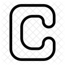 Capital c letter  Icon