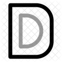 Capital d letter  Icon