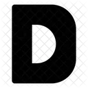 Capital d letter  Icon