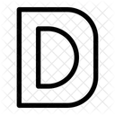 Capital d letter  Icon