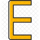 Capital E E Abcd Icon
