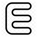 Capital e letter  Icon